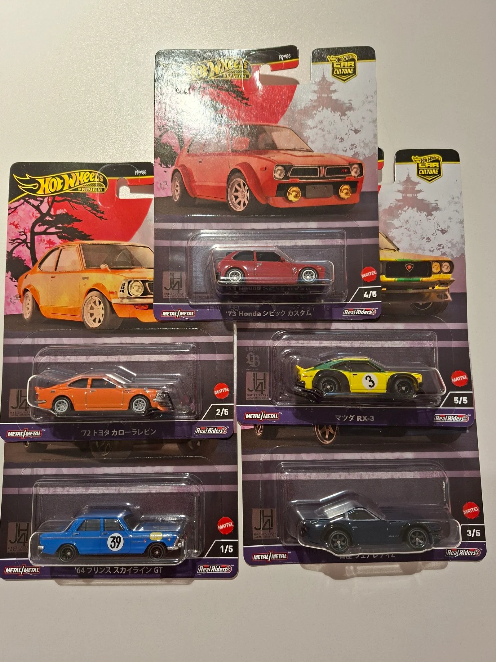 Hot Wheels Japan Historics 5 pack compleet